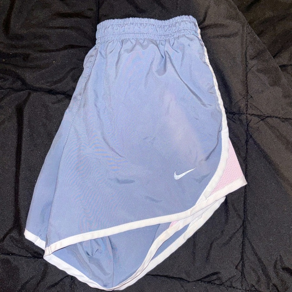 Grey and pink Nike shorts